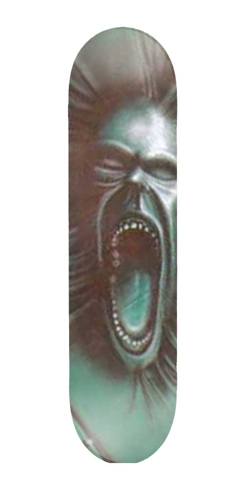 custom airbrushed skateboard